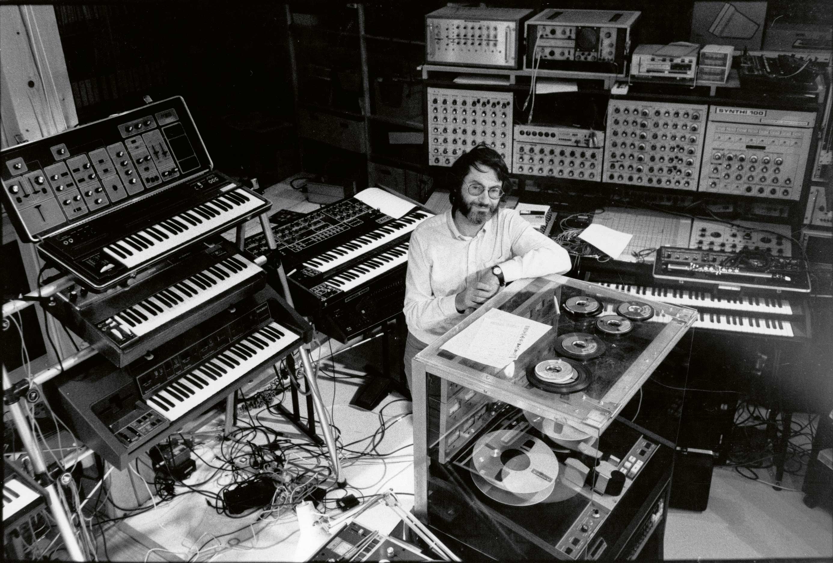 Bruno Spoerri in seinem Studio in Oetwil am See im Jahr 1985.