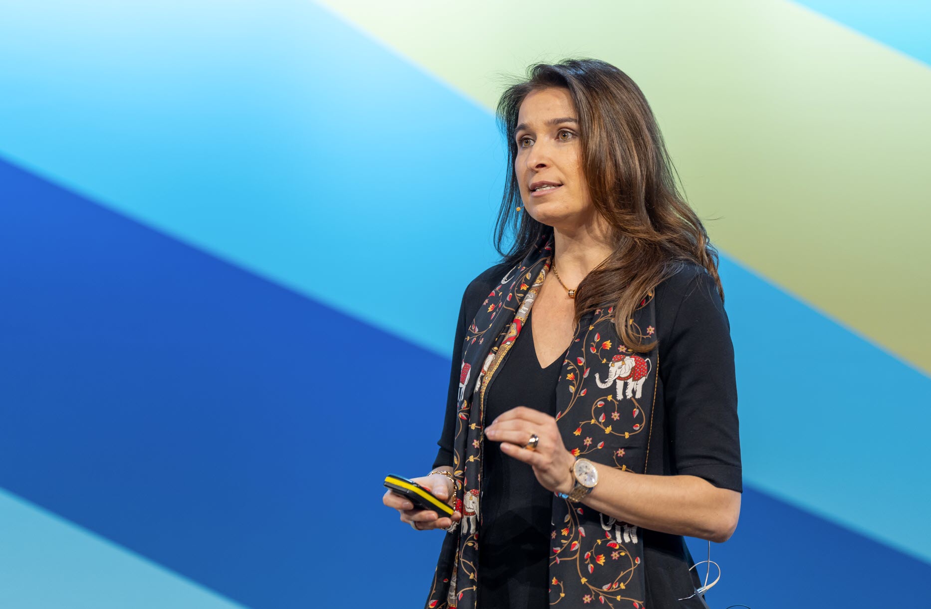 Margarita Aleksieva, de BKW, a présenté un plaidoyer en faveur de l’énergie éolienne.