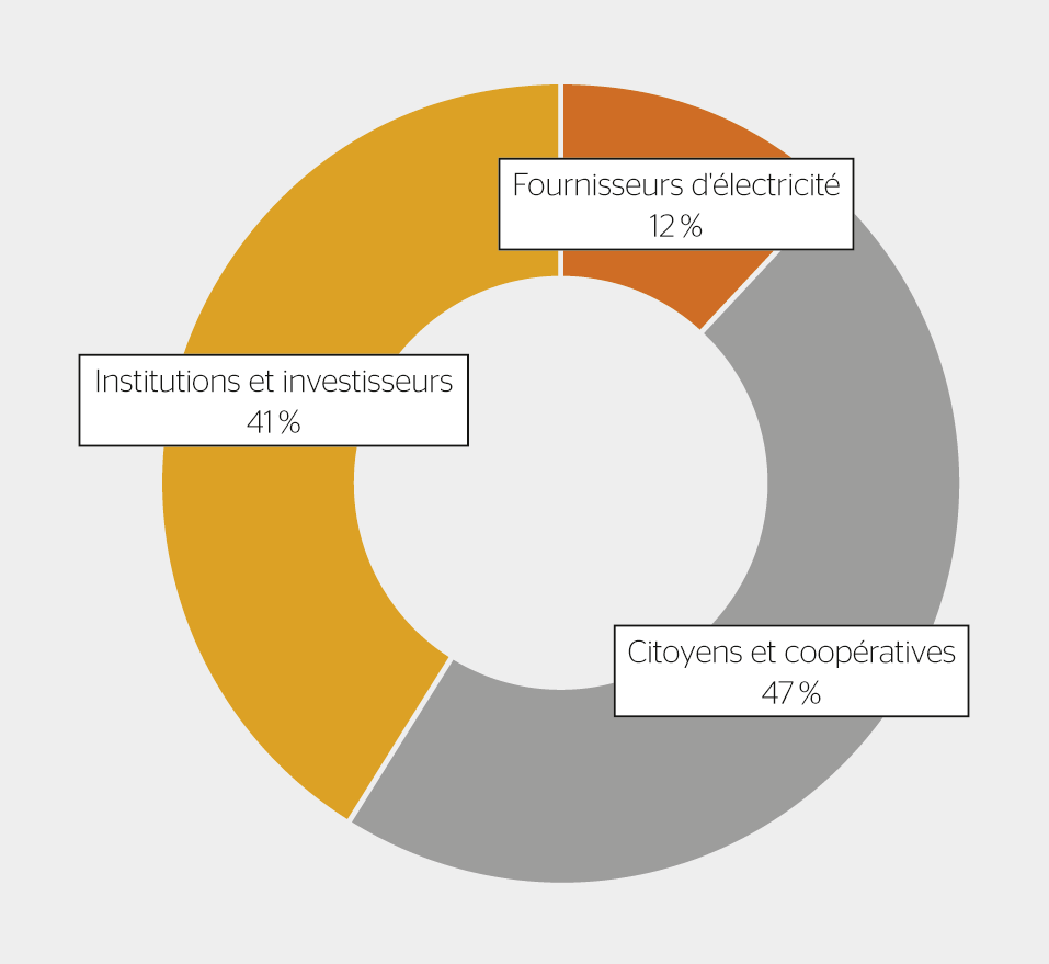 <strong>Figure 2</strong> Possession des énergies renouvelables en Allemagne en 2012.
