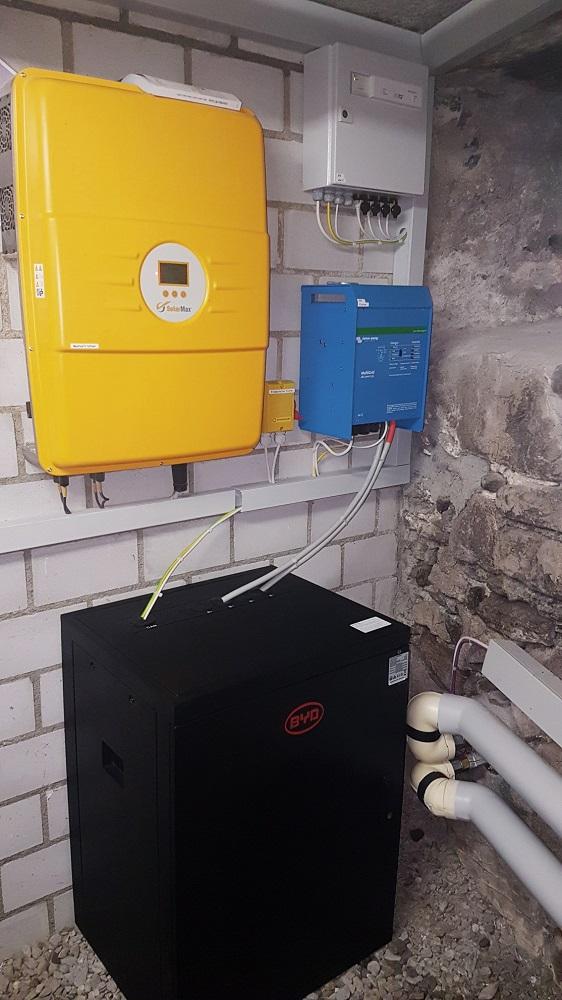 Energiespeicher im Quartierstrom-Netz: Insgesamt sind sieben Speicher mit einer Gesamtkapazität von 80 kW in den lokalen Strommarkt eingebunden.