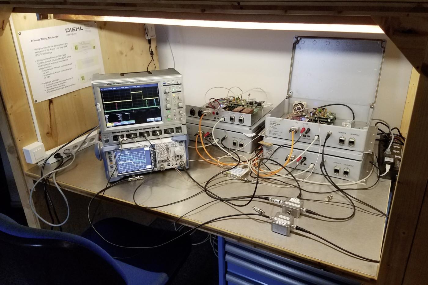 Parties du montage pour les essais en laboratoire à la Haute école de Lucerne.