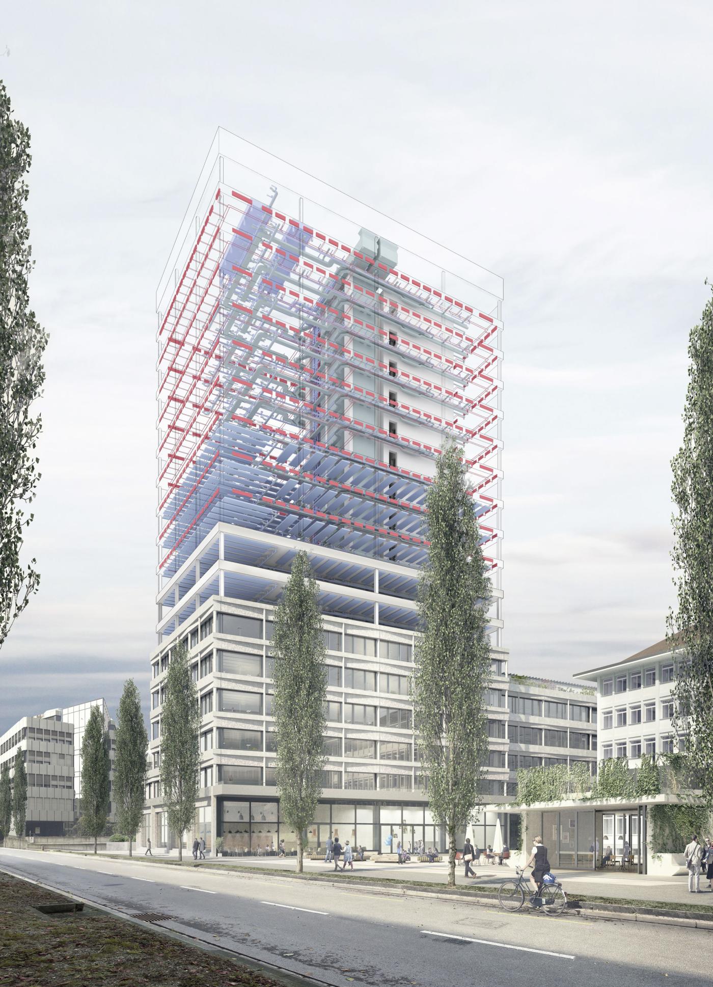 Projet BIM primé: le projet «Büro- und Gewerbehaus, Zürich West» d’EM2N Architekten AG a reçu l’Arc Award BIM d’argent en 2017. Les planificateurs travaillaient déjà en 2015 à l’avant-projet en suivant la méthode BIM.