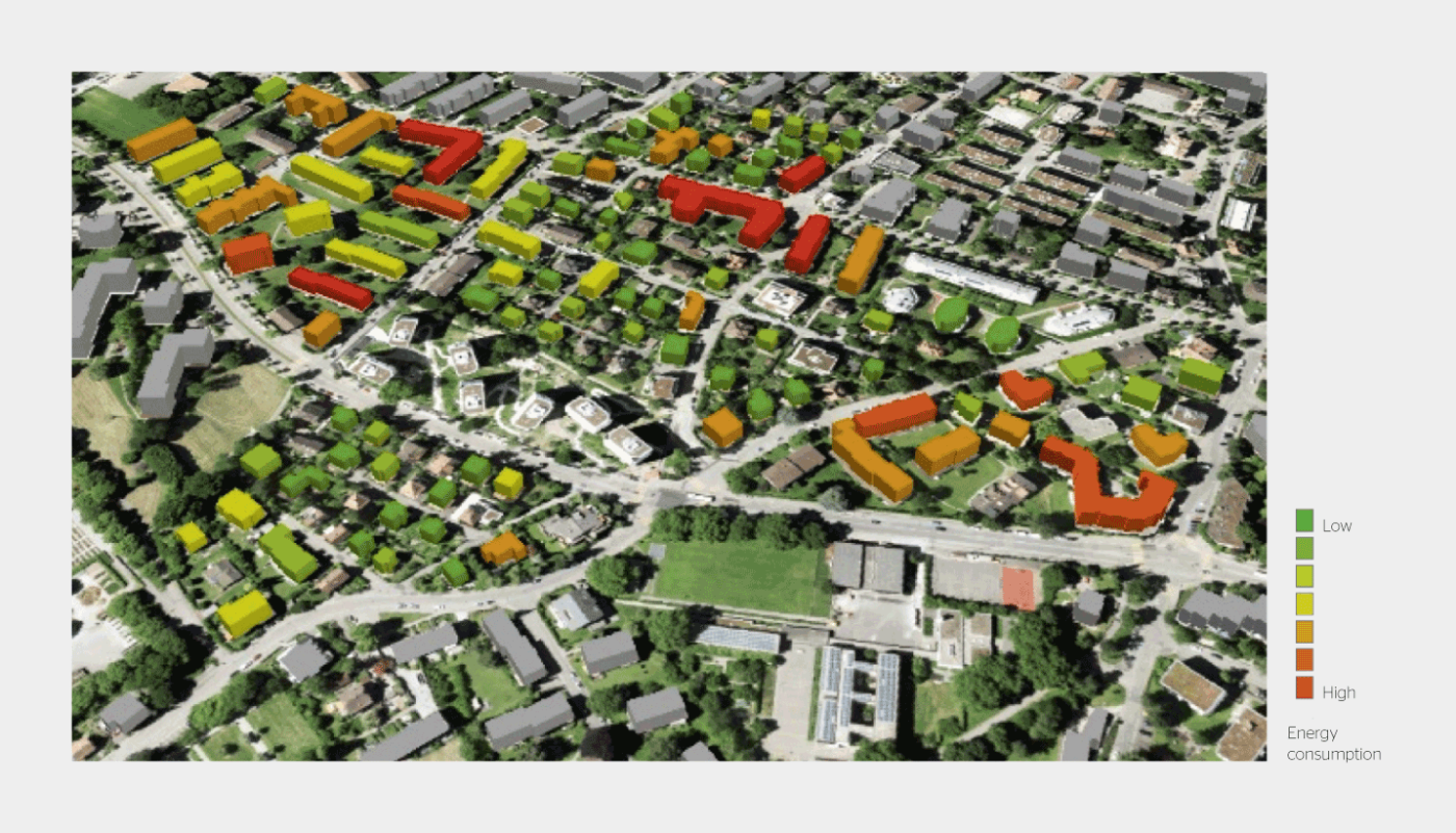 Welche Energiemassnahmen soll eine Stadt ergreifen, um die Effizienz bei geringsten Kosten zu maximieren? Eine an der Empa entwickelte Simulation erlaubt es, diverse Szenarien zu testen.