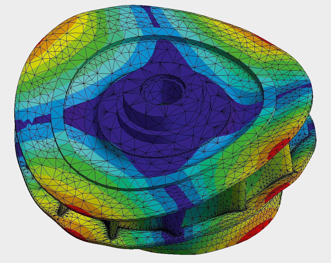 Analyse modale de la roue de la turbine Francis d’Alto Lindoso.
