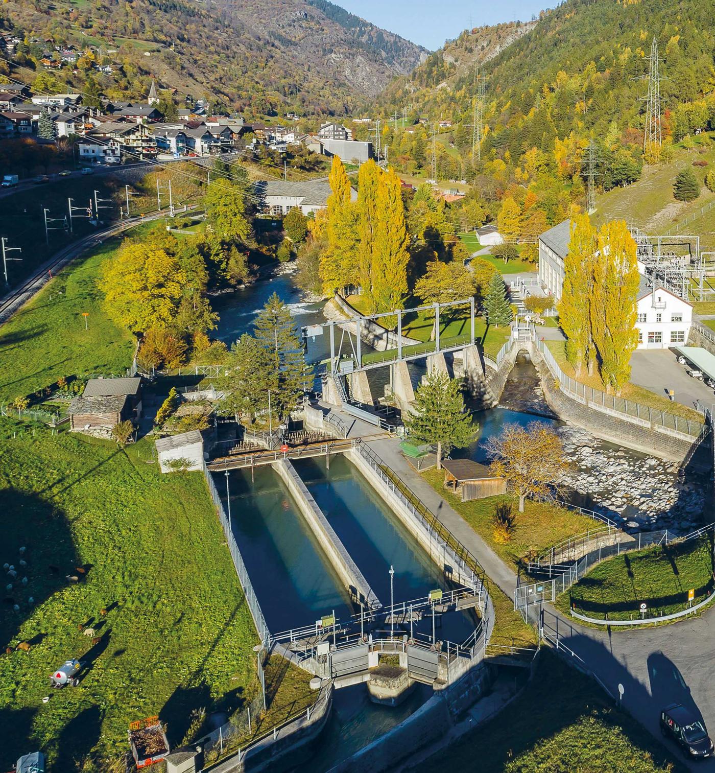 <strong>Figure 4</strong> Dans la centrale au fil de l’eau à haute pression d’Ernen, dans le Haut-Valais, le remplacement de l’ancienne turbine Francis par une turbine Pelton est en cours d’essai afin d’acquérir de l’expérience pour des mesures de réaménagement.
