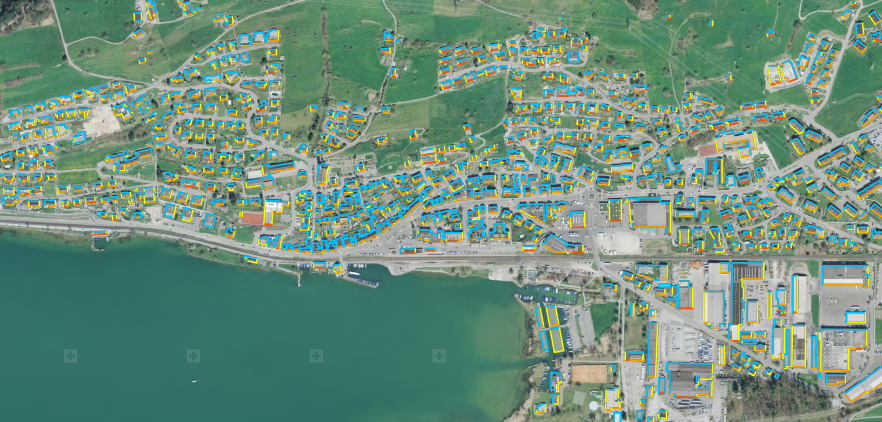 Exemple de carte du potentiel solaire des façades.