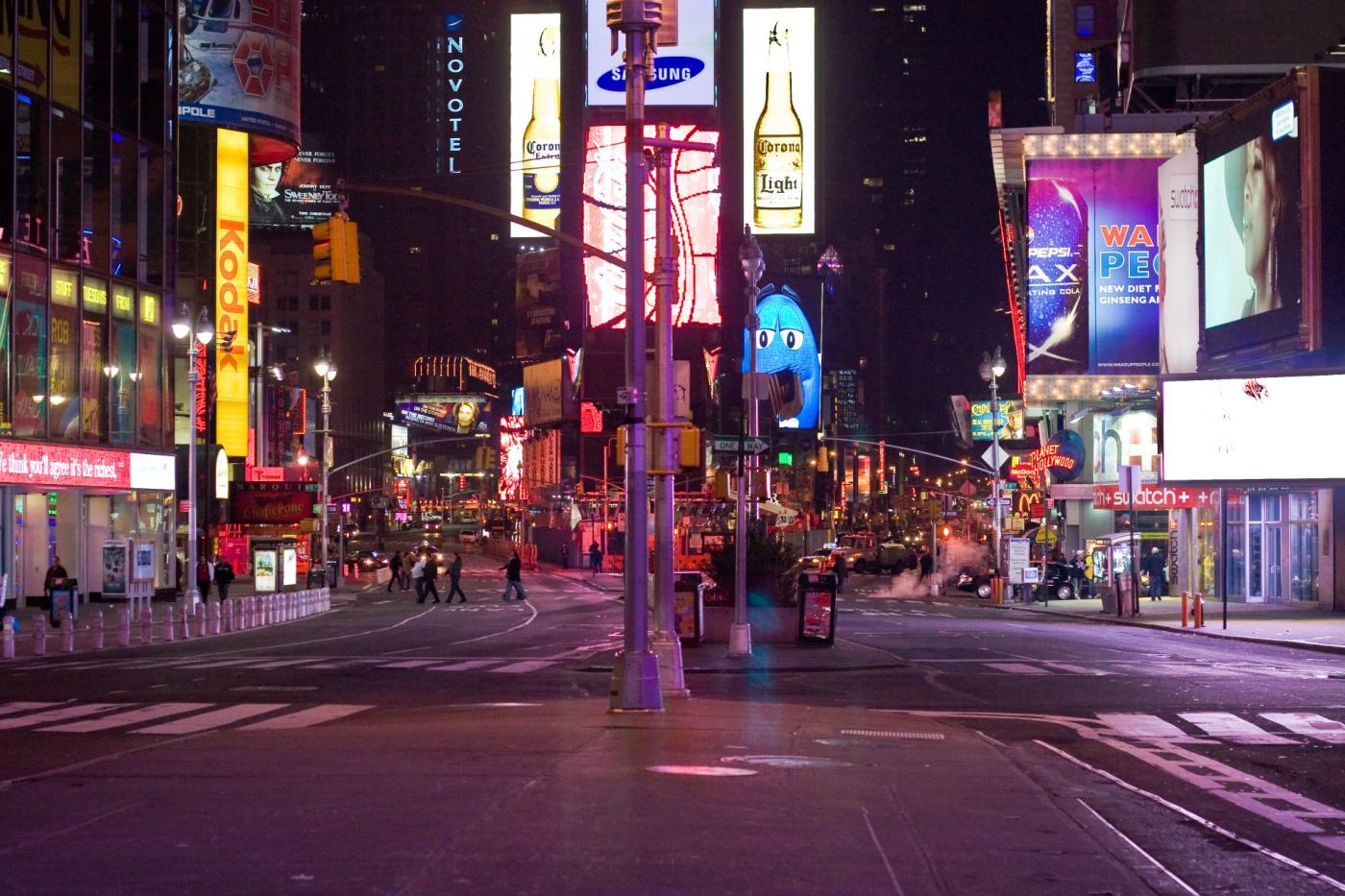 Der Times Square in New York City vor einem Jahrzehnt.