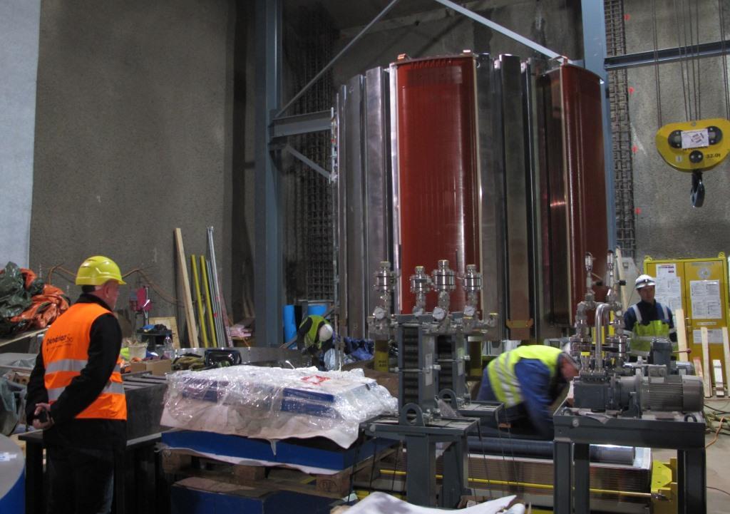 Les dimensions de la centrale FMHL+ sont impressionnantes, tout comme celles du rotor de l’un de ses futurs alternateurs/moteurs.