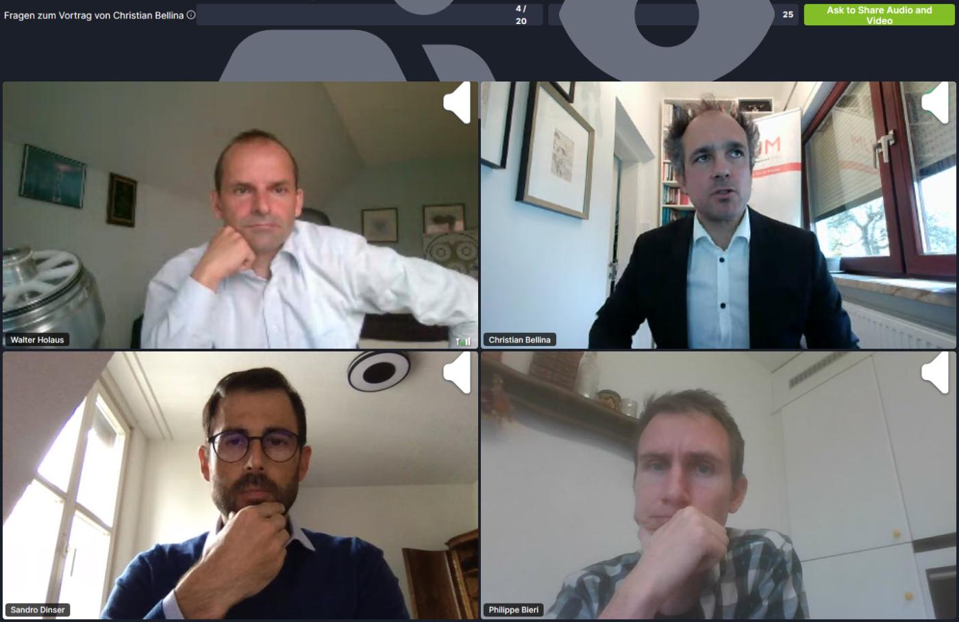 Die Fragerunde zeigte, dass auch das Online-Format eine rege Interaktion erlaubt.