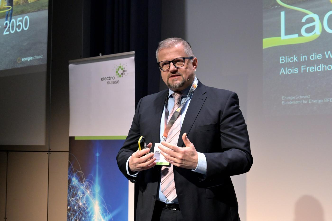 Alois Freidhof vom BFE gab Einblicke in das Projekt «Ladeinfrastruktur 2050».