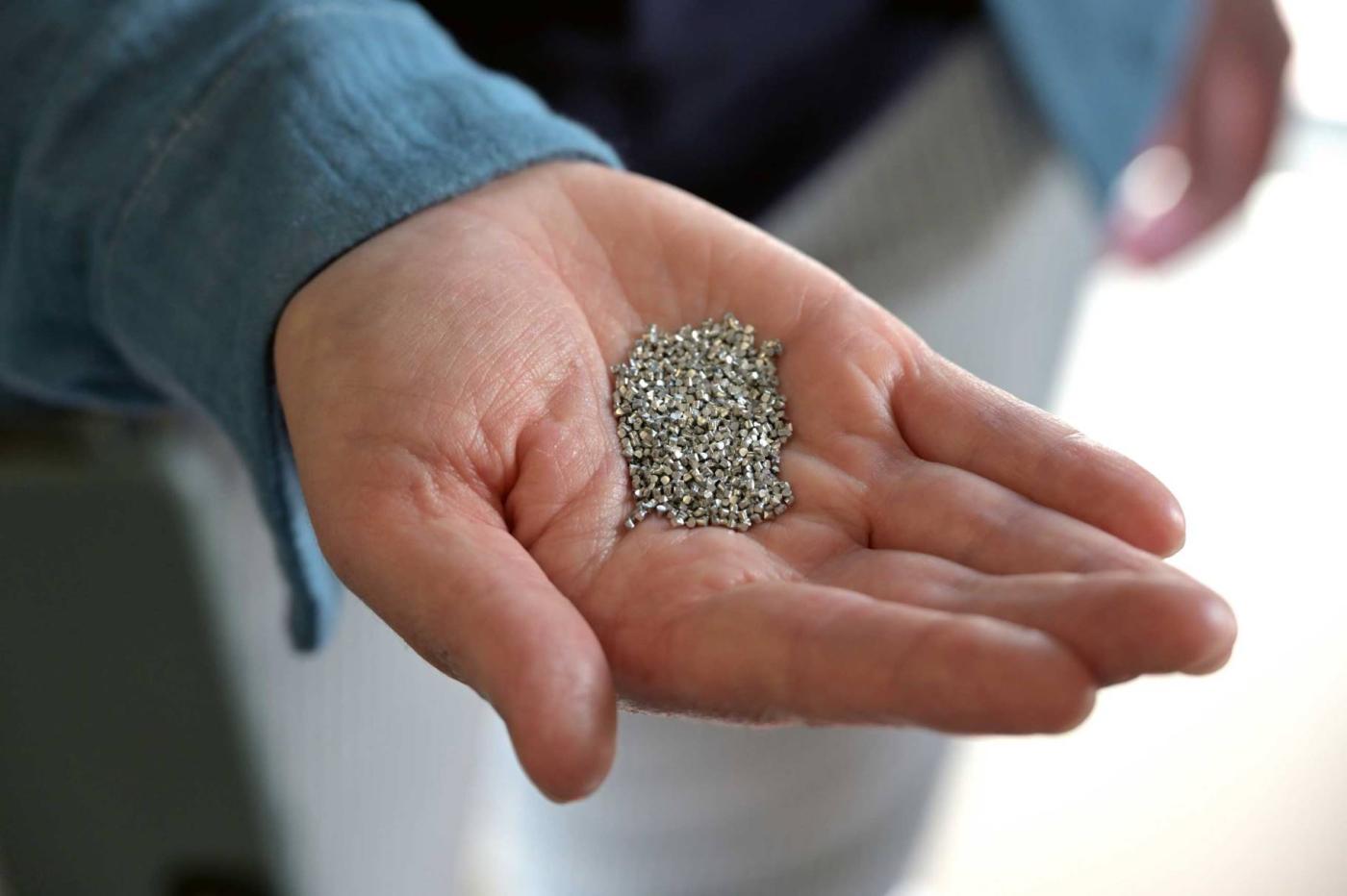 Aluminiumpellets, die im Forschungsprojekt Reveal der OST in Rapperswil eingesetzt werden.