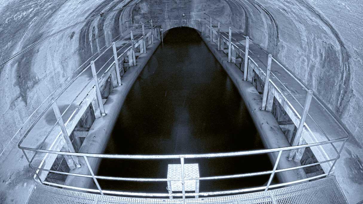 <strong>Figure 4</strong> Vue de la chambre de mise en charge <span class="nowrap">d’Eggen</span> à l’aide du système de visualisation déployé pour les tests.
