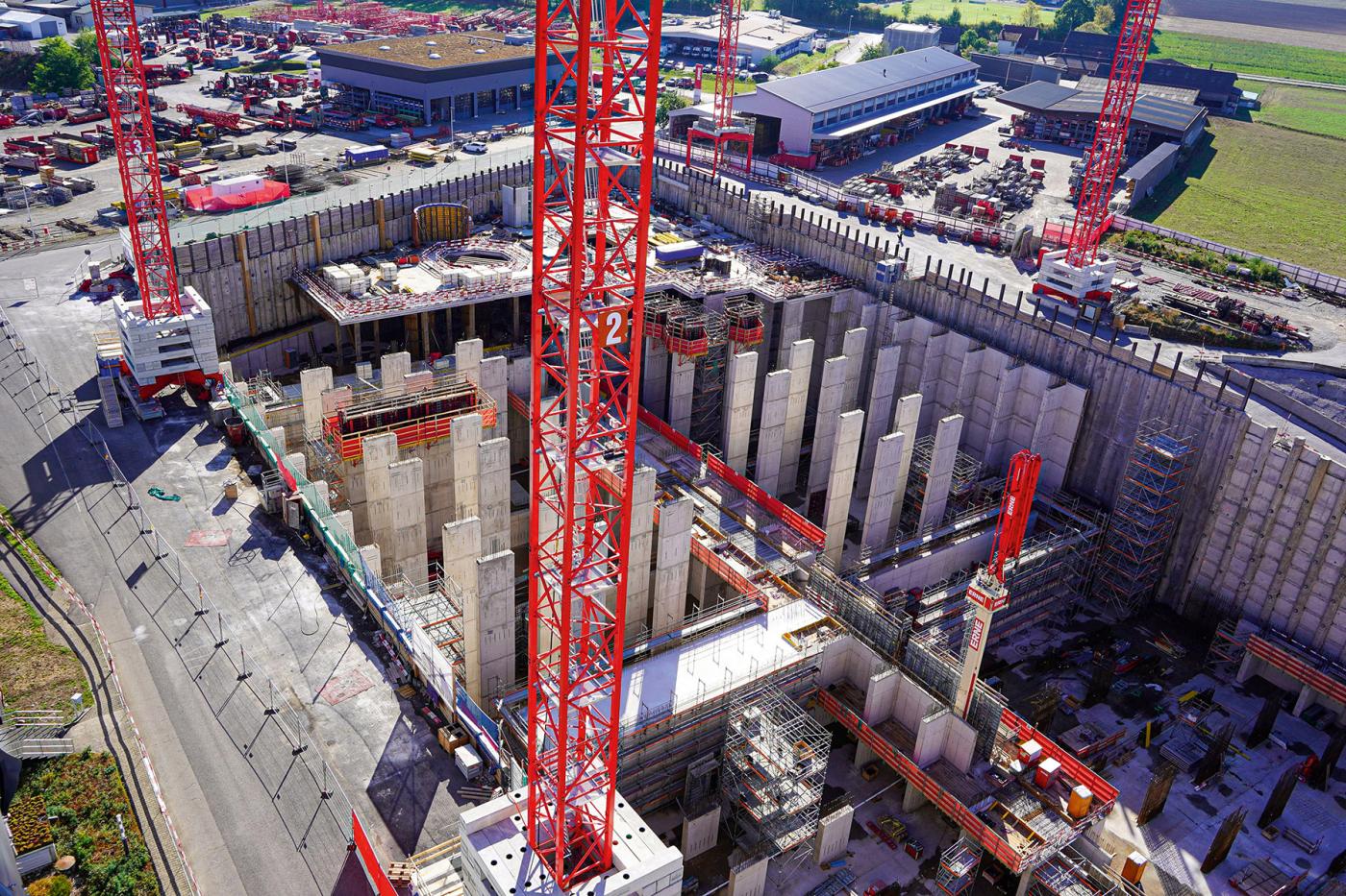 Baustelle des Technologiezentrums Laufenburg.Bild: Flexbase